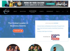 How pcma.org looks like on a tablet such as an iPad.