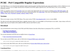 How pcre.org looks like on a tablet such as an iPad.