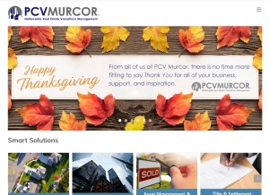 How pcvmurcor.com looks like on a tablet such as an iPad.