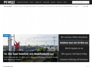 How pcwelt.de looks like on a tablet such as an iPad.