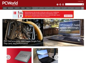 How pcworld.com looks like on a tablet such as an iPad.