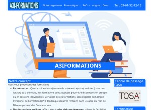 How pdcformations.fr looks like on a tablet such as an iPad.