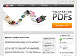 How pdf-suite.com looks like on a tablet such as an iPad.