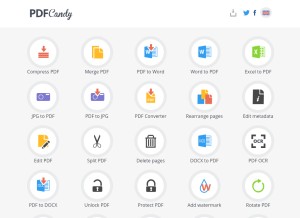 How pdfcandy.com looks like on a tablet such as an iPad.