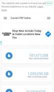 How pdfconvertonline.com looks like on a mobile device such as an iPhone.