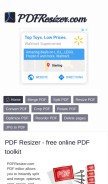 How pdfresizer.com looks like on a mobile device such as an iPhone.