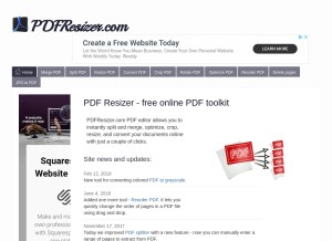 How pdfresizer.com looks like on a tablet such as an iPad.