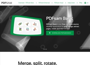 How pdfsam.org looks like on a tablet such as an iPad.