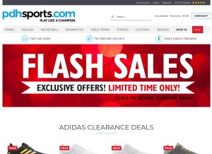 How pdhsports.com looks like on a tablet such as an iPad.