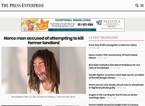 How pe.com looks like on a tablet such as an iPad.