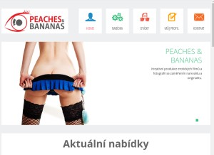How peachesandbananas.com looks like on a tablet such as an iPad.