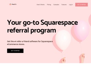 How peachs.co looks like on a tablet such as an iPad.