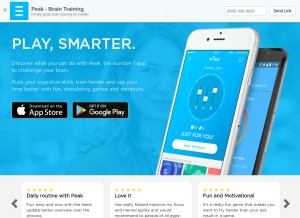 How peak.net looks like on a tablet such as an iPad.