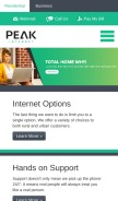 How peak.org looks like on a mobile device such as an iPhone.