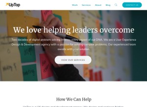 How peaksystems.com looks like on a tablet such as an iPad.