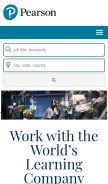 How pearson.jobs looks like on a mobile device such as an iPhone.