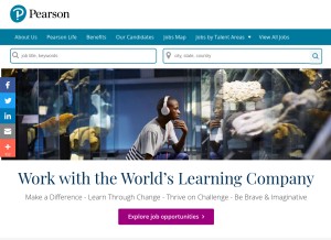 How pearson.jobs looks like on a tablet such as an iPad.