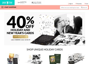How peartree.com looks like on a tablet such as an iPad.