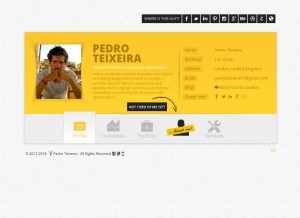 How pedroteixeira.org looks like on a tablet such as an iPad.