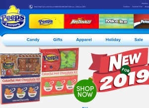 How peepsandcompany.com looks like on a tablet such as an iPad.