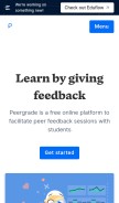 How peergrade.io looks like on a mobile device such as an iPhone.