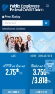 How pefcu.com looks like on a mobile device such as an iPhone.