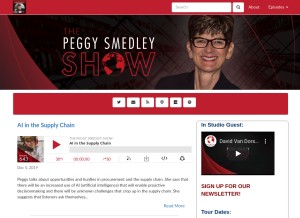 How peggysmedleyshow.com looks like on a tablet such as an iPad.