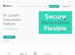 How pelcro.com looks like on a tablet such as an iPad.