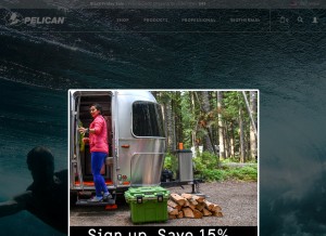 How pelican.com looks like on a tablet such as an iPad.