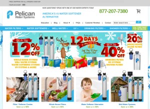 How pelicanwater.com looks like on a tablet such as an iPad.