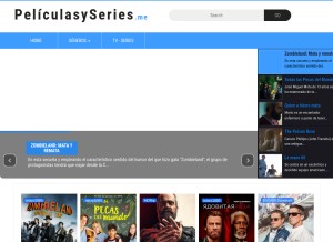 How peliculasyseries.org looks like on a tablet such as an iPad.