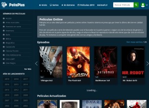 How pelisplus.movie looks like on a tablet such as an iPad.
