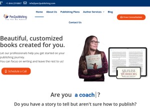 How pen2publishing.com looks like on a tablet such as an iPad.