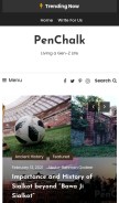 How penchalk.com looks like on a mobile device such as an iPhone.