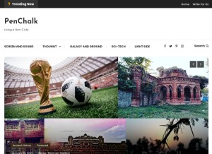 How penchalk.com looks like on a tablet such as an iPad.