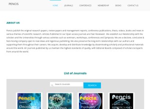 How pencis.com looks like on a tablet such as an iPad.