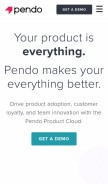 How pendo.io looks like on a mobile device such as an iPhone.