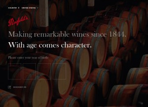 How penfolds.com looks like on a tablet such as an iPad.