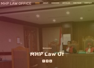 How pengacara.or.id looks like on a tablet such as an iPad.