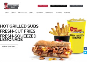 How penn-station.com looks like on a tablet such as an iPad.