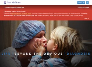 How pennmedicine.org looks like on a tablet such as an iPad.