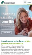 How pennmutual.com looks like on a mobile device such as an iPhone.