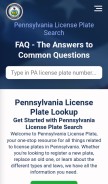 How pennsylvanialicenseplate.com looks like on a mobile device such as an iPhone.