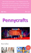 How pennycraftsstudio.com looks like on a mobile device such as an iPhone.