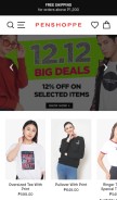 How penshoppe.com looks like on a mobile device such as an iPhone.