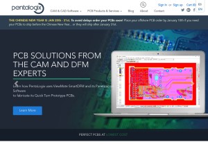 How pentalogix.com looks like on a tablet such as an iPad.