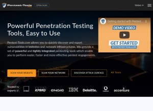 How pentest-tools.com looks like on a tablet such as an iPad.