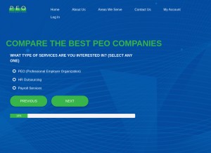 How peoconnection.com looks like on a tablet such as an iPad.