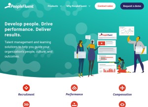 How peoplefluent.com looks like on a tablet such as an iPad.