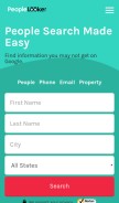 How peoplelooker.com looks like on a mobile device such as an iPhone.